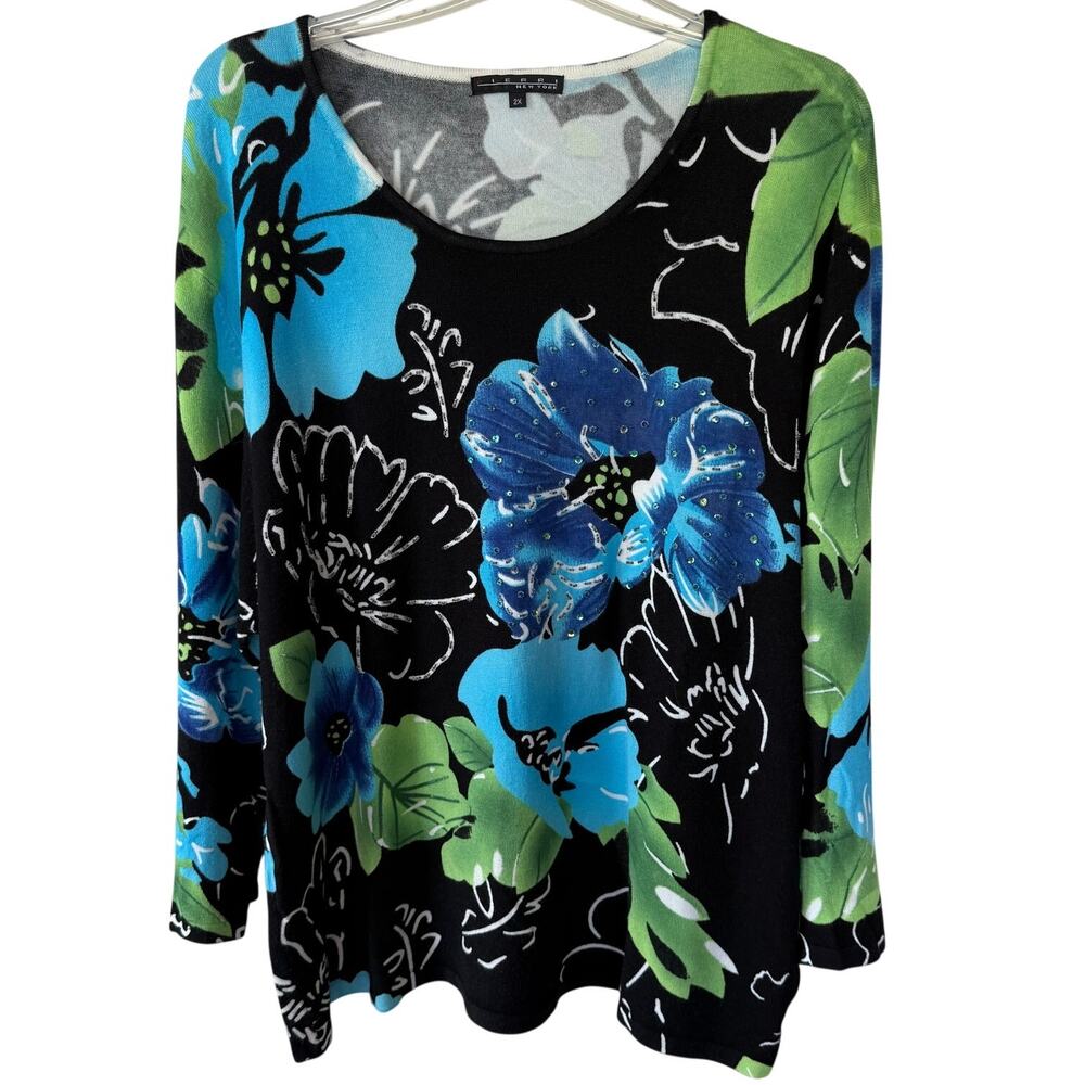 Pierri New York Multicolor Beaded pullover sweater size 2X